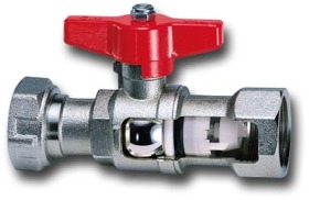 Kulové kohouty se zpětnou klapkou a kontrolou funkce | HUTIRA voda